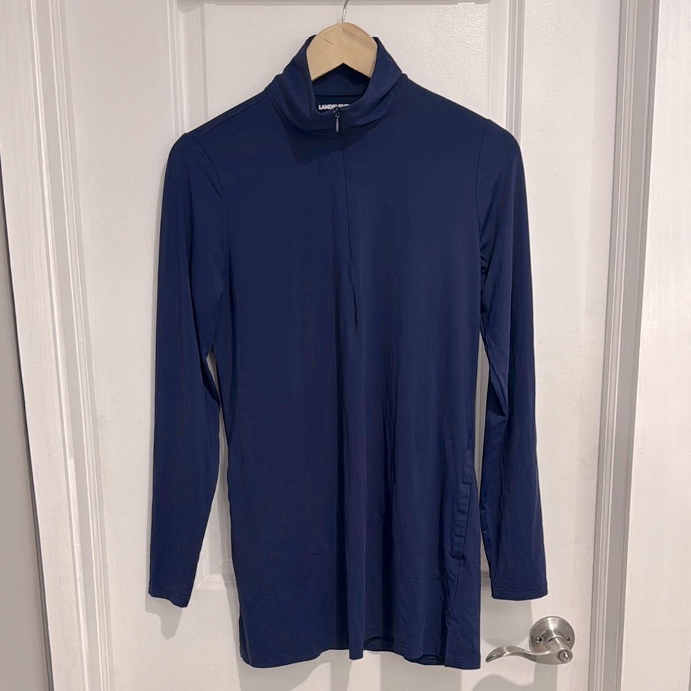 Lands' End Navy Swim Cover Up